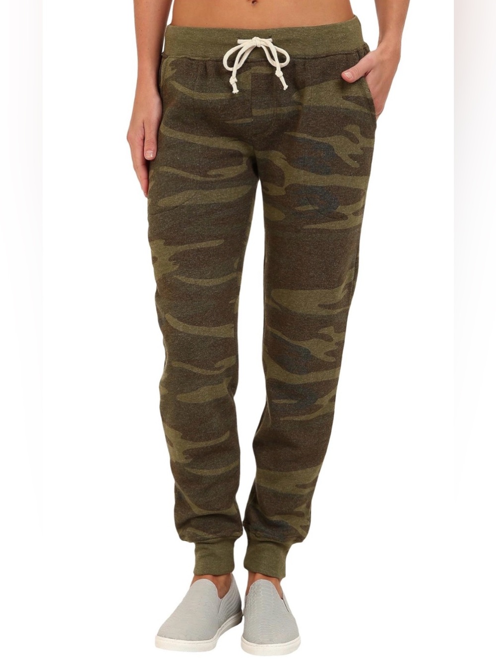 Alternative Apparel Green Camo Jogger Pants